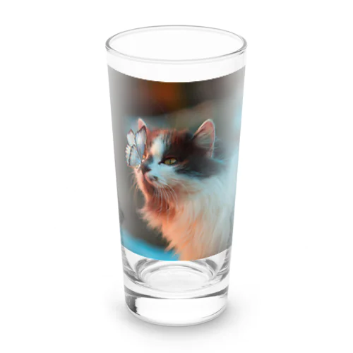 猫と蝶の友情 Long Sized Water Glass