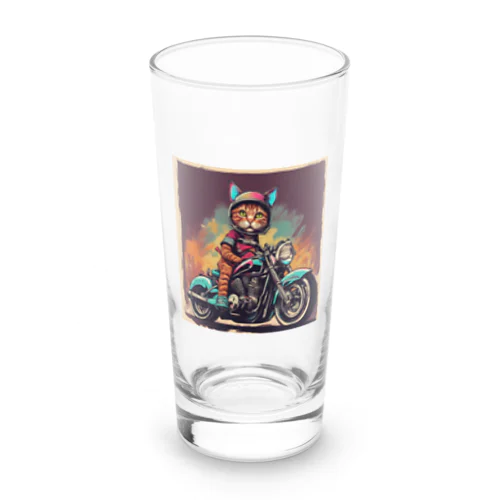 猫ライダー Long Sized Water Glass