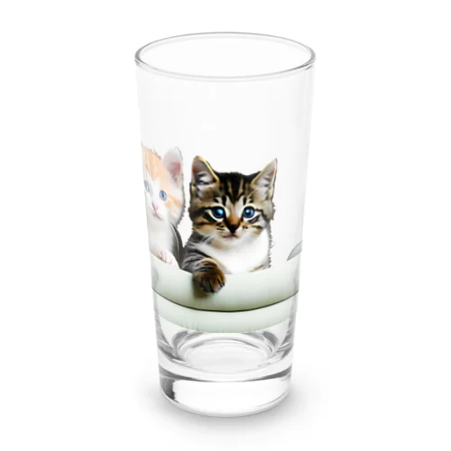 子猫の微笑み、心のオアシス Long Sized Water Glass