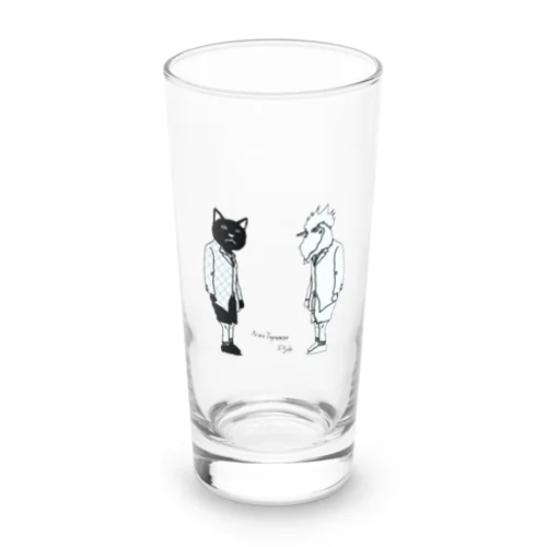 B_Lack_Cat&Mr.CHICKENHEART Long Sized Water Glass