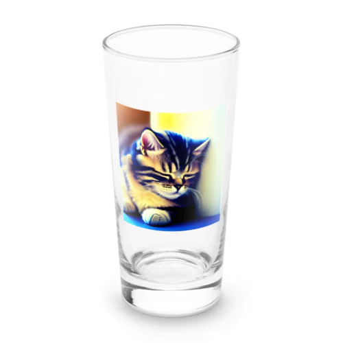 お昼寝ニャンコ Long Sized Water Glass