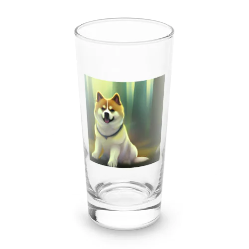 いぬ　秋田犬　かわいい Long Sized Water Glass