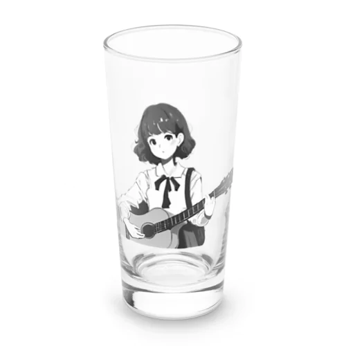 ギターを弾く女の子 Long Sized Water Glass