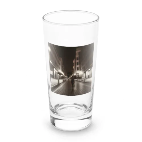 黒猫夜景 Long Sized Water Glass