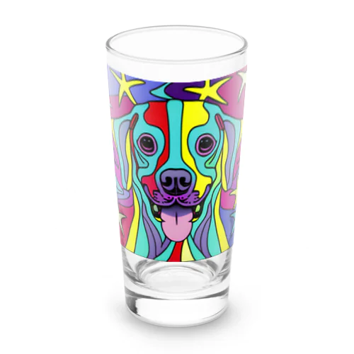 奇抜なアート風の可愛い犬のグッズ Long Sized Water Glass