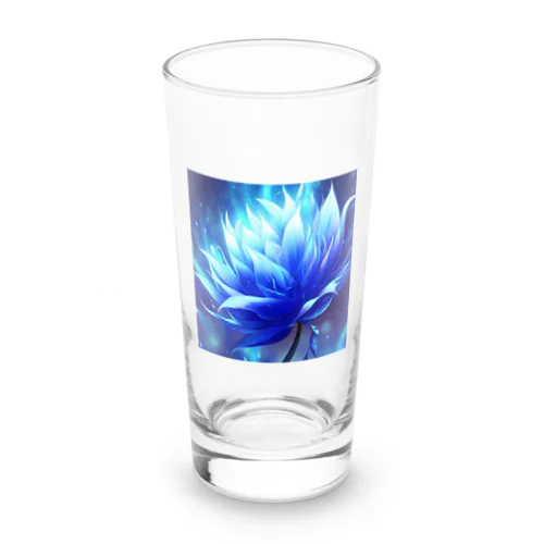 幻想的なブルーフラワー Long Sized Water Glass