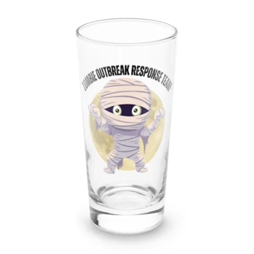 ハロウィン　かわいいミイラデザインス Long Sized Water Glass