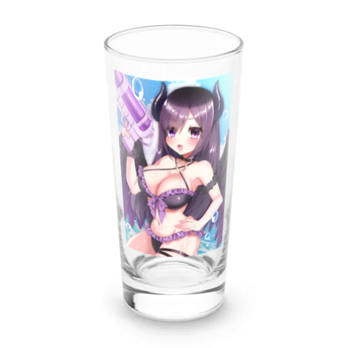 水着姿の黒娘 Long Sized Water Glass