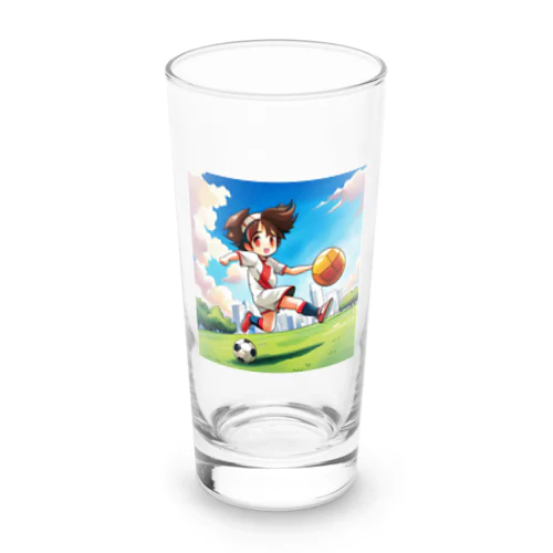 サッカーガール Long Sized Water Glass