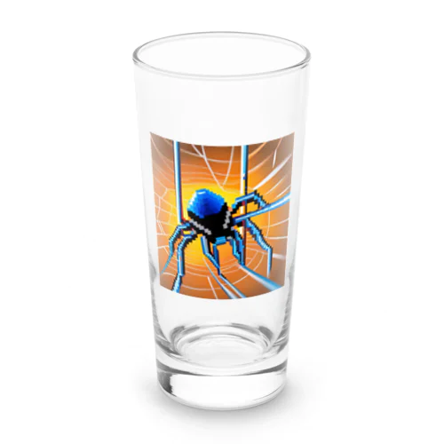 ドット絵　クモ　スパイダー　ピクセル画像 Long Sized Water Glass