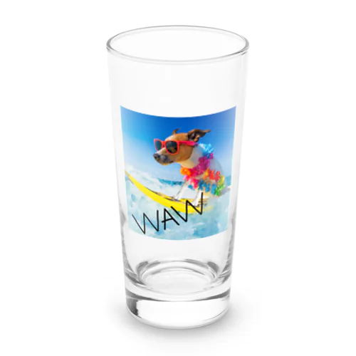 犬 サーフィンデザイン Long Sized Water Glass