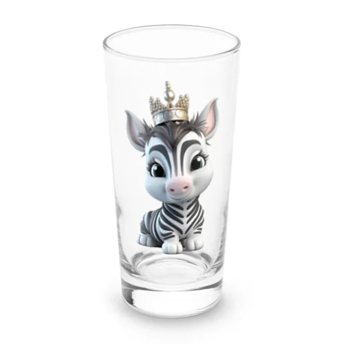 王冠シマウマ Long Sized Water Glass