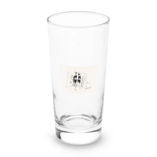 抽象的な詩的なイラストのワンポイント Long Sized Water Glass