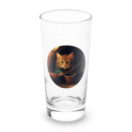 土管に住み着いた野良猫 Long Sized Water Glass
