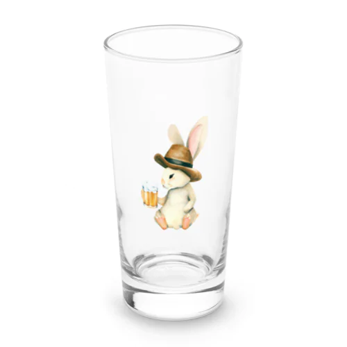 ビール好きのうさぎ Long Sized Water Glass