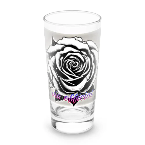 BLACK_rose Long Sized Water Glass