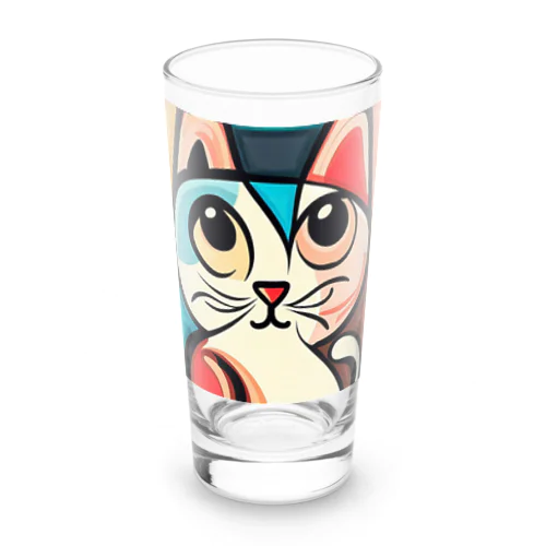 Mysterious Cat Long Sized Water Glass