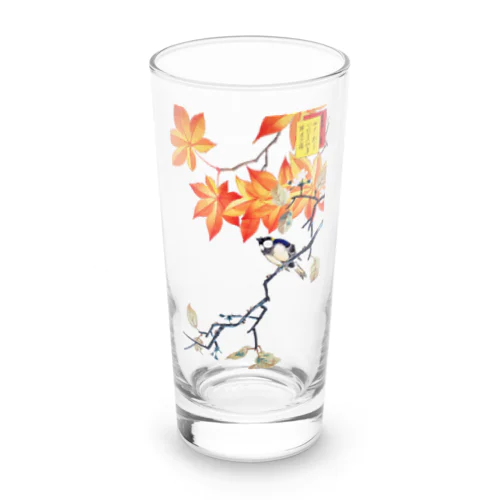 一行寺の紅葉帰咲の桜 Long Sized Water Glass