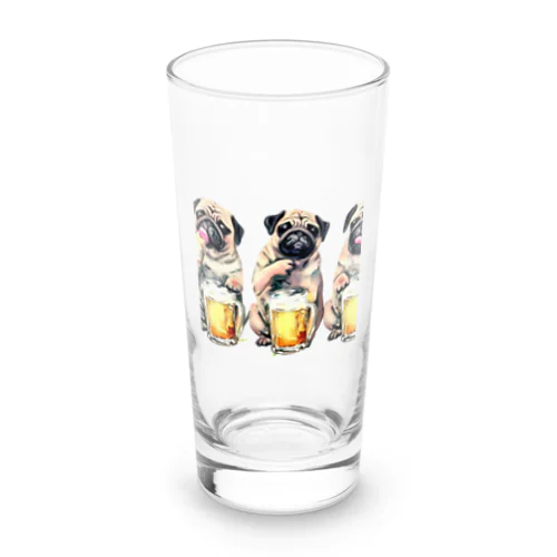 ビール好きの犬 Long Sized Water Glass