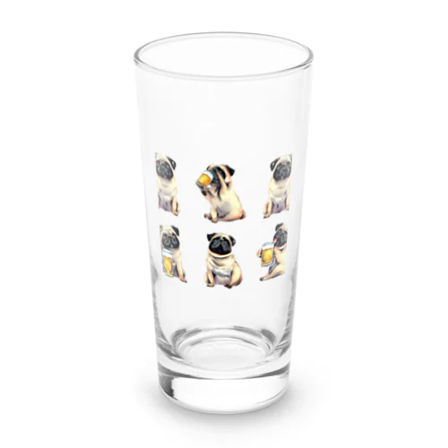 ビール好きの犬 Long Sized Water Glass