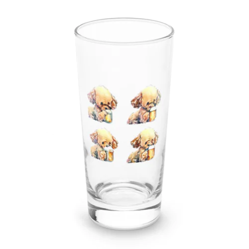 ビール好きの犬 Long Sized Water Glass