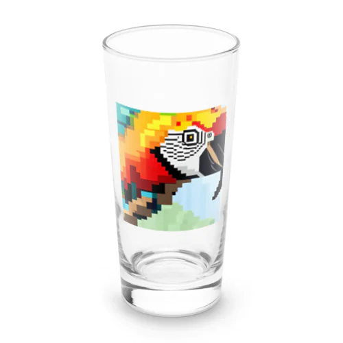 ドット絵のオウム Long Sized Water Glass