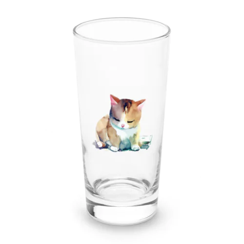 休憩中の猫 Long Sized Water Glass
