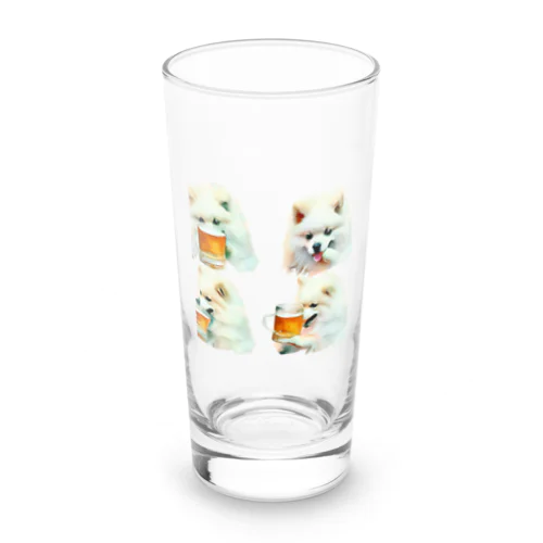 ビール好きの犬 Long Sized Water Glass