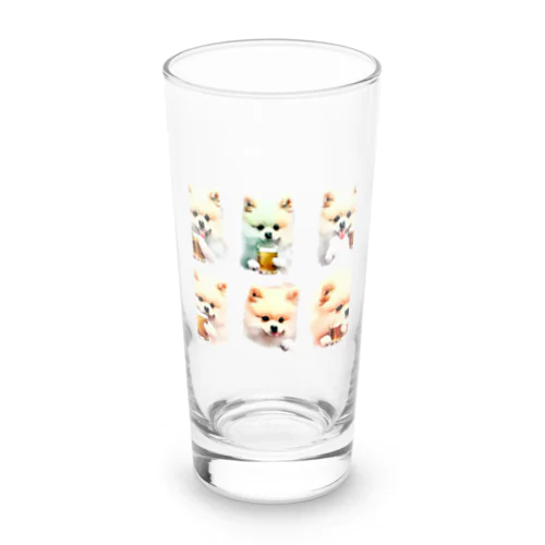 ビール好きの犬 Long Sized Water Glass