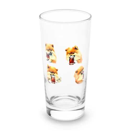 黒ビール好きな犬 Long Sized Water Glass