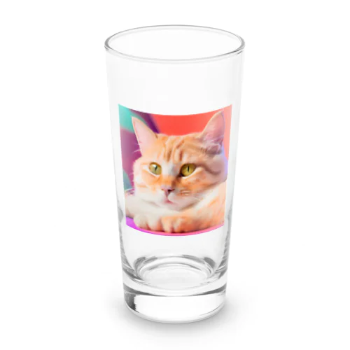 写真で一言にゃん Long Sized Water Glass