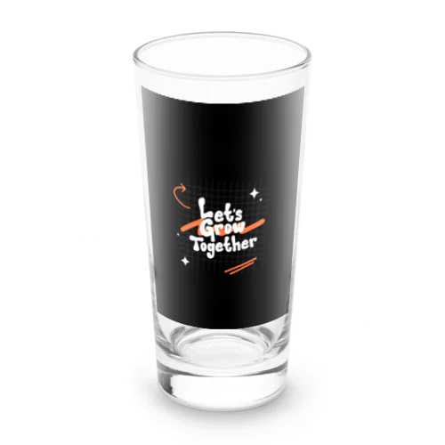 アブストラクトタイポグラフィ Tシャツ Long Sized Water Glass