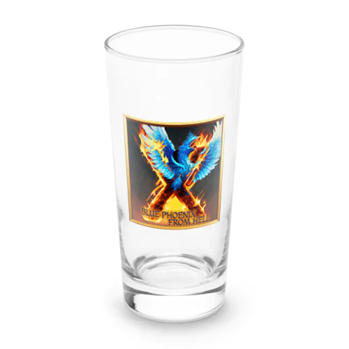 BLUE PHOENIX FROM HELL Long Sized Water Glass