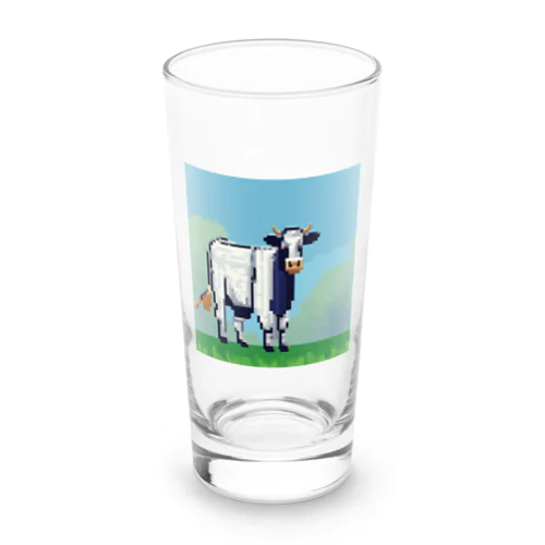 ドット絵で描かれた牛のプレミアムグッズ ロンググラス