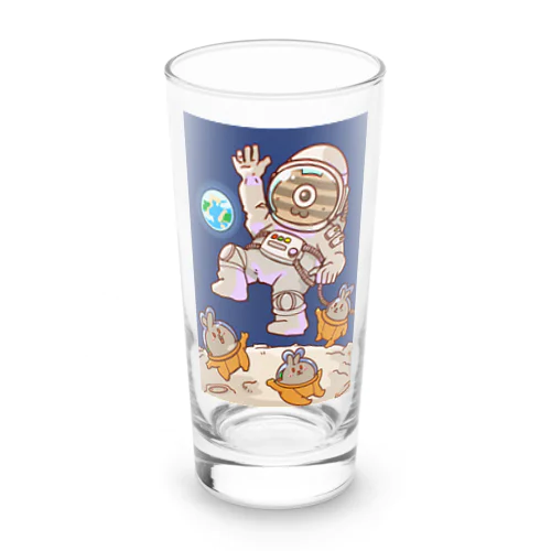 しましまのねっこと月のウサギ Long Sized Water Glass