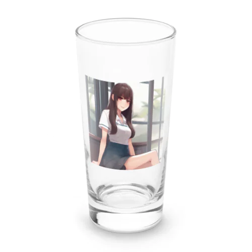 ロングヘアのかわいい女性のグッズ Long Sized Water Glass