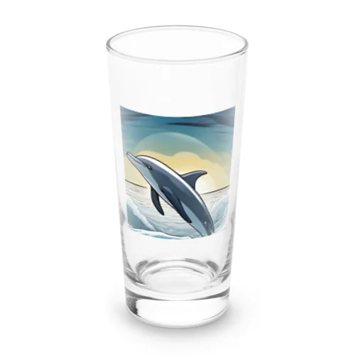 iruka　海を飛び跳ねるイルカ Long Sized Water Glass