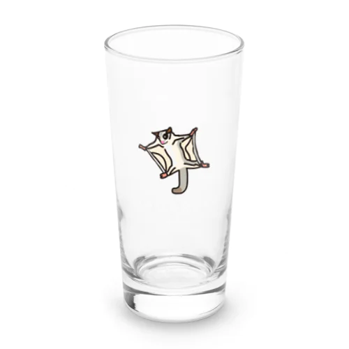 モモンガと花柄アニマルカフェのロゴ入り。 Long Sized Water Glass