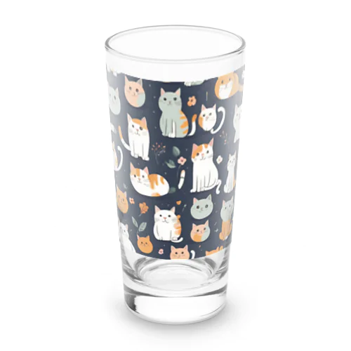 ほっこり猫イラストグッズ Long Sized Water Glass