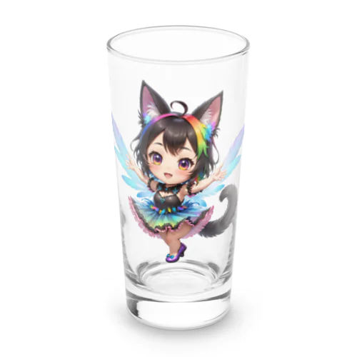 妖精のハロウィンフェス（黒猫2） Long Sized Water Glass