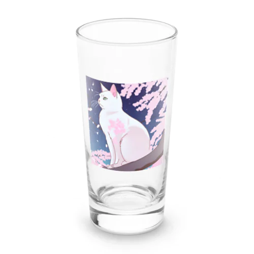 白猫　夜 Long Sized Water Glass
