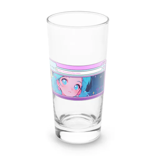 neon city girl Long Sized Water Glass