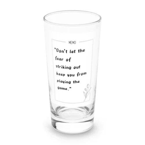 motivation words Long Sized Water Glass