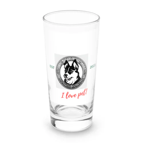 Dog　ペット好き④ Long Sized Water Glass