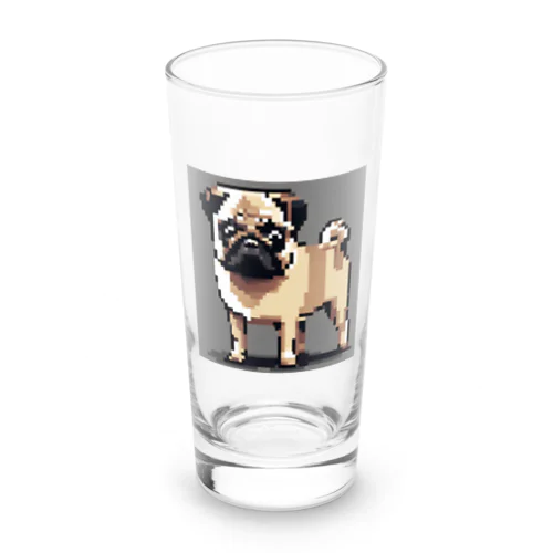 ドット絵　パグ犬 Long Sized Water Glass