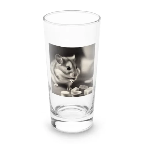 ハムちゃんのもぐもぐタイム【動物画像クラシックシリーズ】 Long Sized Water Glass