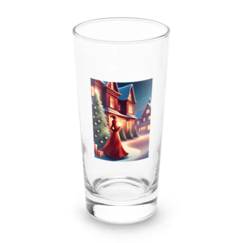 幻想的なクリスマスのイラストグッズ Long Sized Water Glass