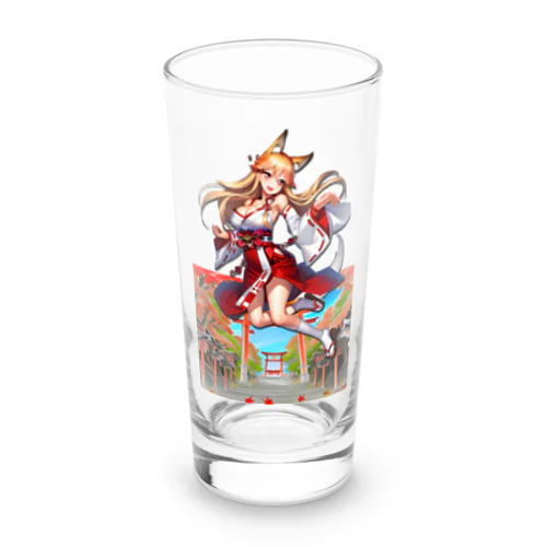 キツネっ娘ジャンプ‼-巫女巫女編- Long Sized Water Glass