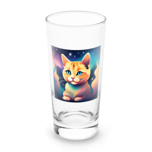 夜空を見つめる猫 Long Sized Water Glass