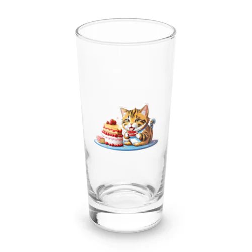 ぱくぱくネコちゃん Long Sized Water Glass